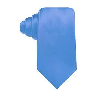 Geoffrey Beene Hand Made Sateen Solid Fashion Classic Tie Light Blue Necktie