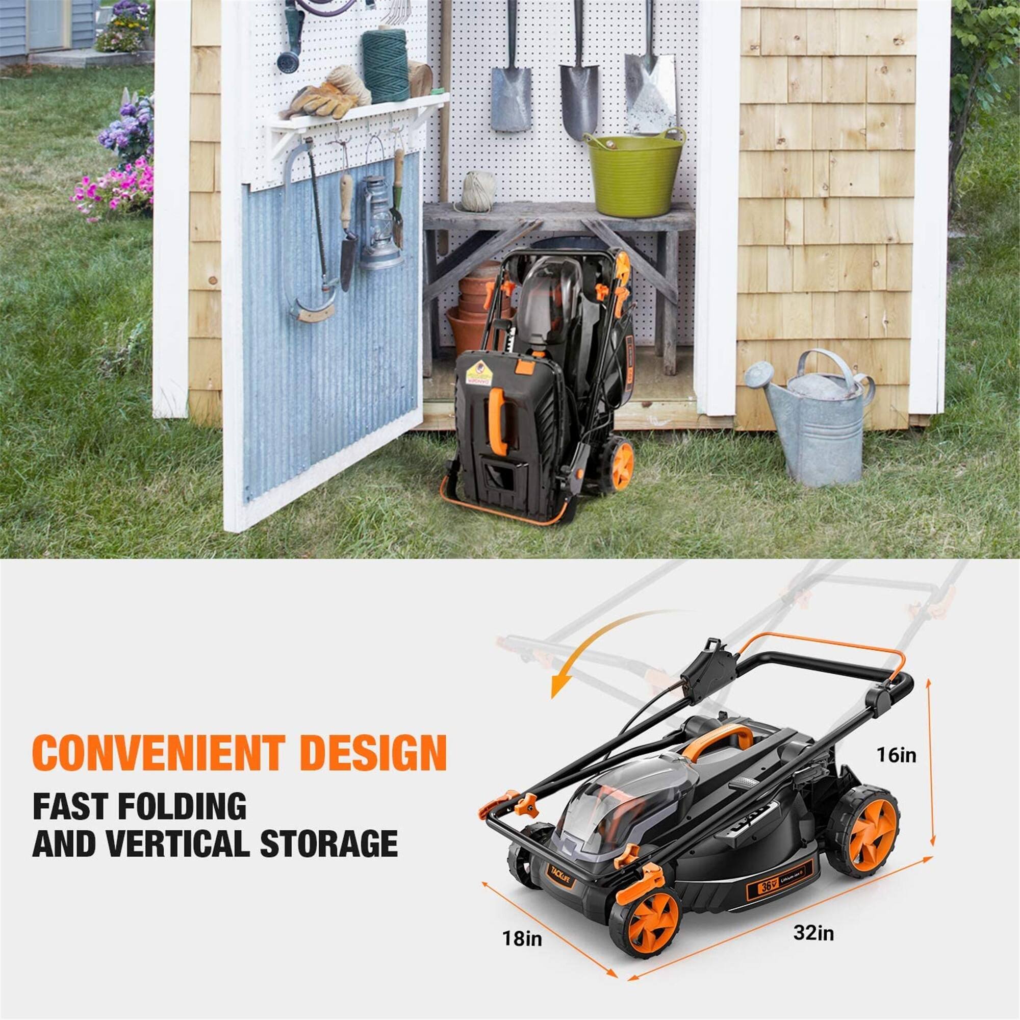 Cordless Lawn Mower, 16-Inch 40V Brushless Lawn Mower, 4.0Ah Battery, 98%  Clean Cutting Rate, 10.5Gal Grass Box - Bed Bath & Beyond - 33448728