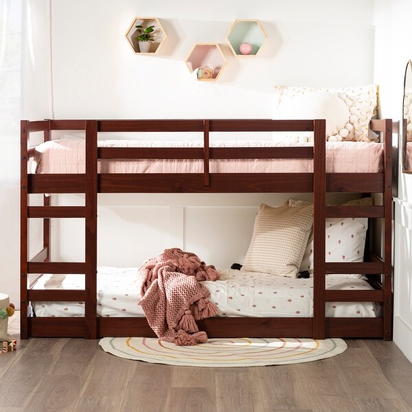 Taylor & Olive Browning Twin Solid Pine Low Bunk Bed