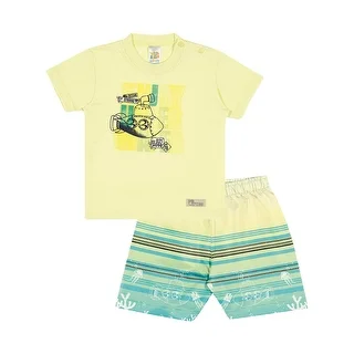 Baby Boy Outfit Infant Graphic T-Shirt and Shorts Set Pulla Bulla 3-12 Months