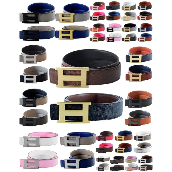 Unisex 8 H Belt with Buckle and Reversible Strap Available in 2 Sizes