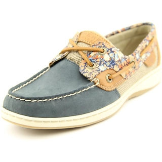 Sperry Top Sider Bluefish Liberty Women Moc Toe Leather Blue Boat Shoe