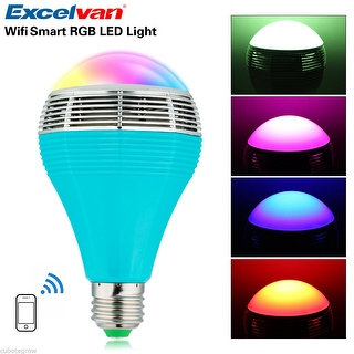 Bluetooth WIFI APP Control E26 LED Bulb RGB Light Lamp Music Audio Speaker