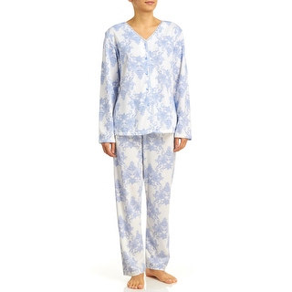 Body Touch Women's Brushed Back Print Pajamas