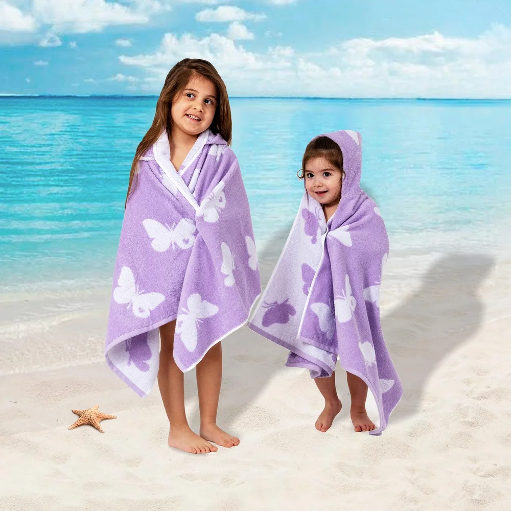 Sweet Kids Turkish Aegean Cotton Hooded Bath and Beach Towel Wrap