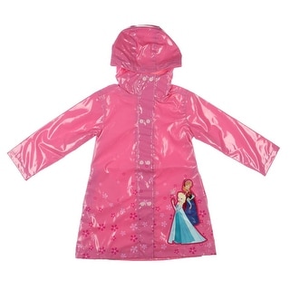 Disney Frozen Floral Print Long Sleeves Raincoat