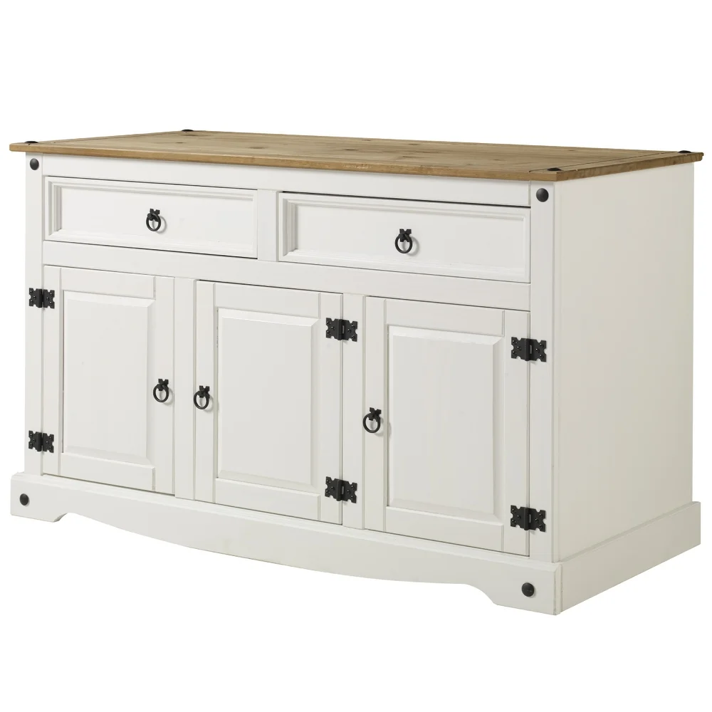 Wood Buffet Sideboard Corona White Furniture Dash - N/A