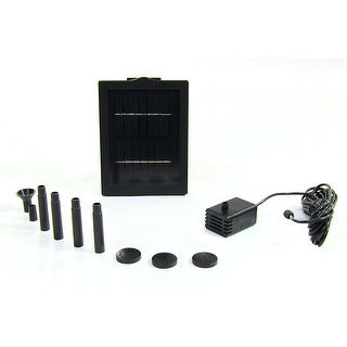 Sunnydaze Solar Pump and Solar Panel Kit, 24 Inch Lift - Black
