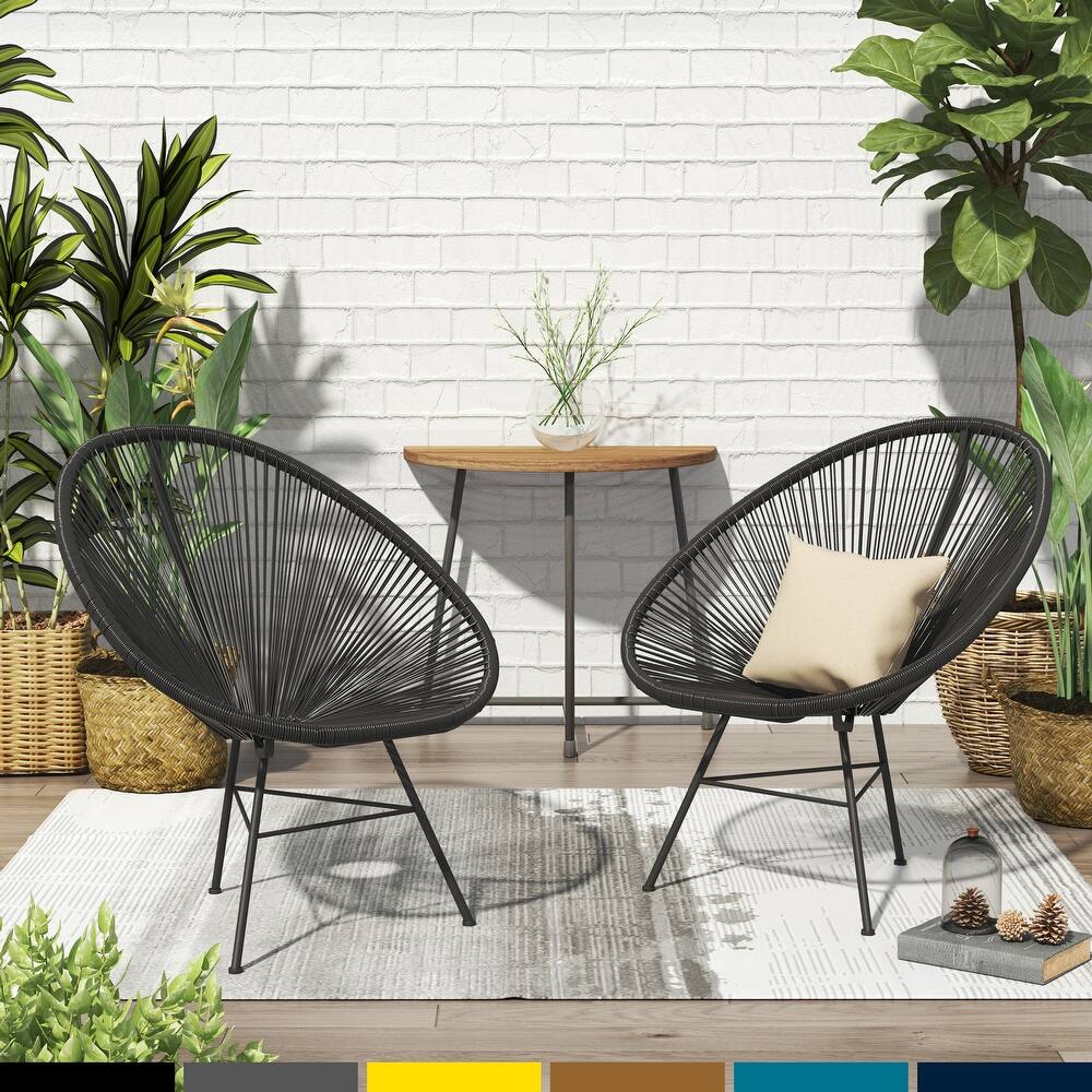 Sarcelles Acapulco Modern Wicker Chairs by Corvus (Set of 2)