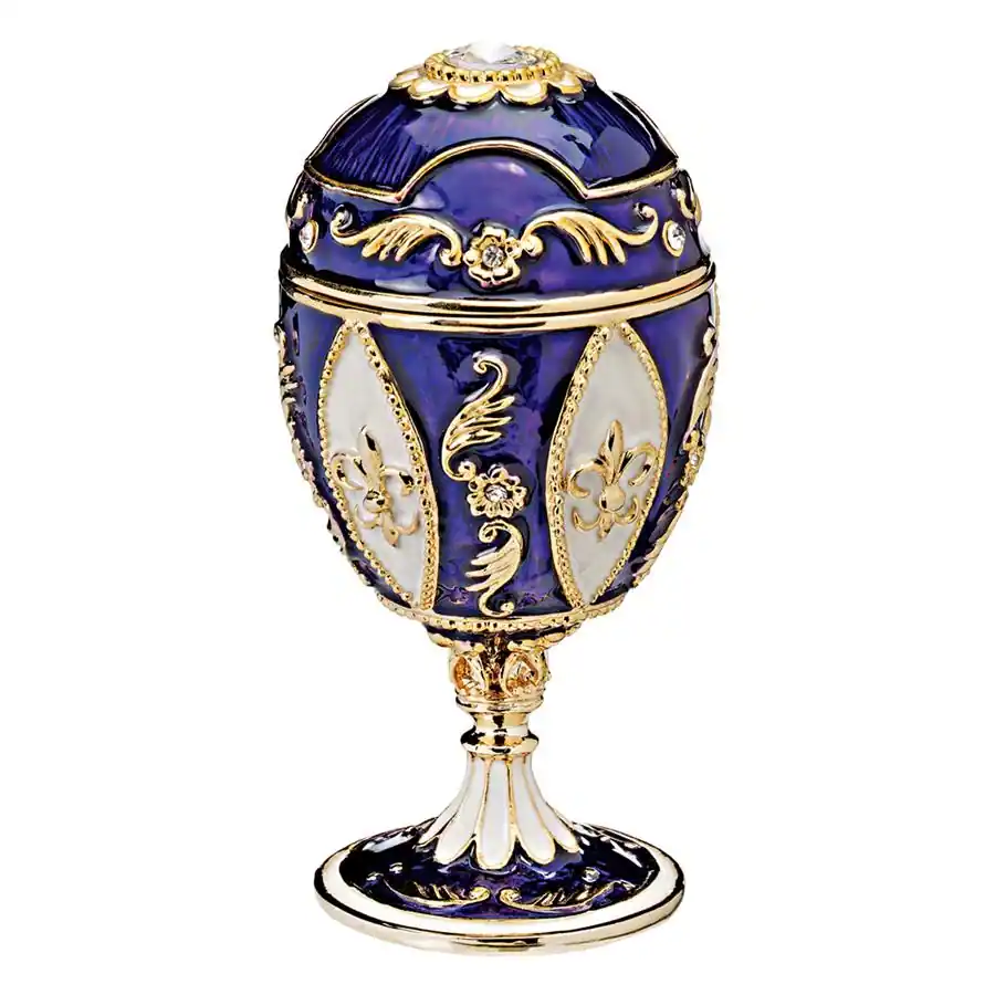 Design Toscano 'Royal French' Romanov-style Purple Collectible Hand-painted Enameled Egg