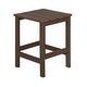 preview thumbnail 38 of 55, Laguna Poly Eco-Friendly Outdoor Patio Square Side Table Dark Brown
