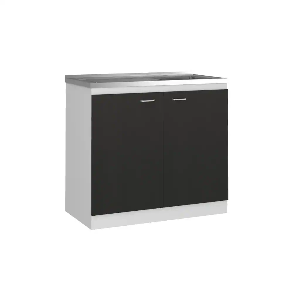TUHOME Napoles Utility Sink Cabinet with Integrated Steel Sink - N/A