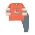 Baby Boy Outfit Long Sleeve Shirt and Pants Set Pulla Bulla Sizes 3-12 Months