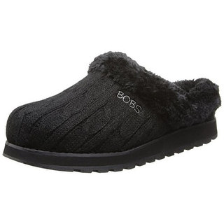 Skechers Womens Keepsakes Delight Fall Cable Knit Indoor/Outdoor Scuff Slippers
