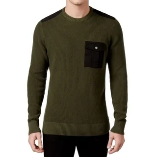 American Rag NEW Green Black Mens Size Medium M Crewneck Knit Sweater