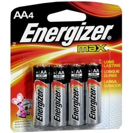 Energizer Alkaline Batteries AA 4 ea