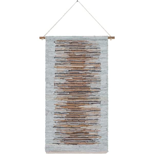 The Curated Nomad Woven Leather Tapestry - 22" x 44"