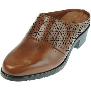 Walking Cradles Womens Claire Leather Perforated Mules
