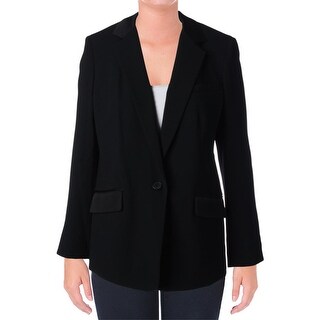 DKNY Womens Notch Collar Lined One-Button Blazer