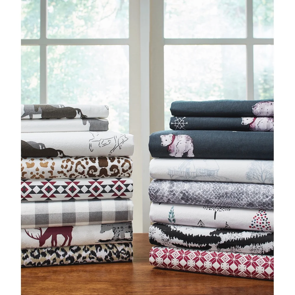 Pointehaven 180GSM Soft Cotton Flannel Sheet Set