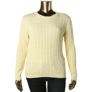 Karen Scott Womens Crew Neck Cable Knit Pullover Sweater - XL