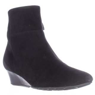 Cole Haan Tali Luxe Low Wedge Ankle Booties - Black