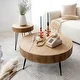 preview thumbnail 1 of 27, COZAYH 2-Piece Coffee Table Set Natural - Ring Pattern