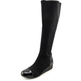 Ros Hommerson Ebony Women Round Toe Canvas Knee High Boot