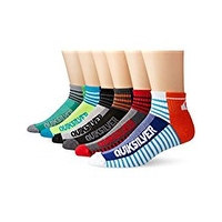 Quiksilver Men's 6 Pack Color-Blocked Quarter Socks