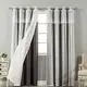 Aurora Home Attached Valance Sheer and Blackout 4-piece Panel Pair - Thumbnail 6