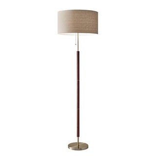Adesso 3377 Hamilton 1 Light 19" Tall Floor Lamp with Natural Linen Shade