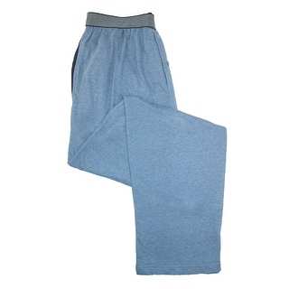 Hanes Men's Knit Pajama Pant with Exposed Waistband - Blue - SMALL