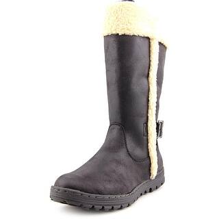 White Mountain Kesha Women Round Toe Canvas Black Winter Boot