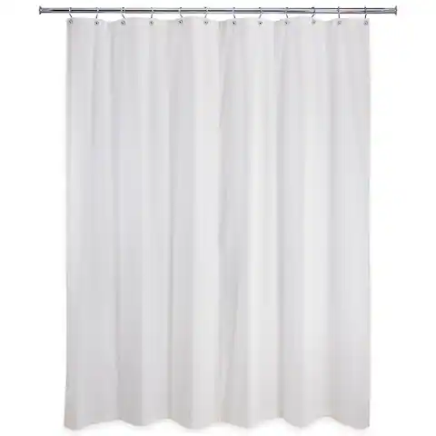 Washed Cotton Shower Curtain White