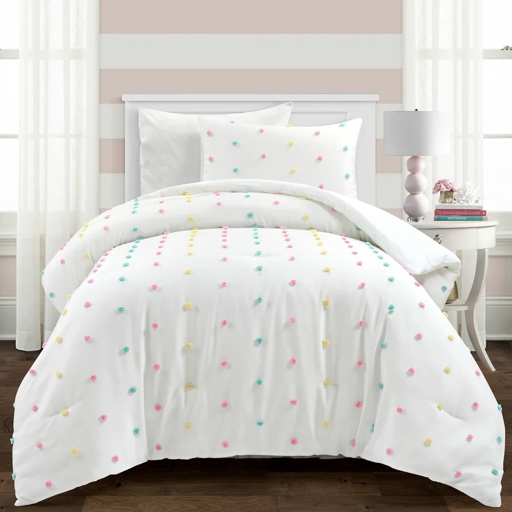 Lush Decor Rainbow Tufted Dot Comforter Set
