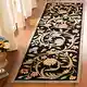 preview thumbnail 4 of 46, SAFAVIEH Handmade Chelsea Hali French Country Floral Scroll Wool Rug 2'6" x 14' - Black