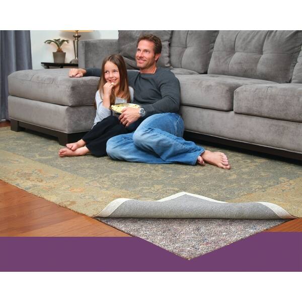 Con-Tact Brand Super Movenot Premium Reversible Felt Rug Pad for Hard Surfaces and Carpet (5' x 8') - Grey - 5' x 8'