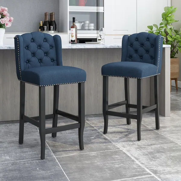 Foxwood Wingback Barstool (Set of 2) by Christopher Knight Home