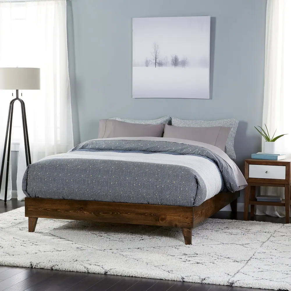 Kotter Home Solid Wood Mid-century Modern Platform Bed