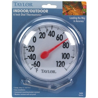 Taylor 5630 Thermometer Indoor/Outdoor, 6" Dia.