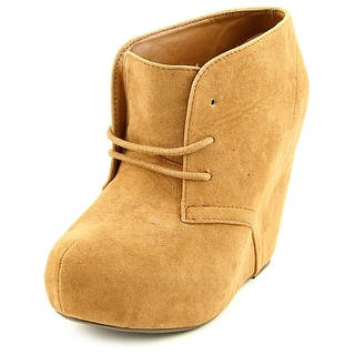 Famous Name Brand Paige Women Round Toe Synthetic Brown Bootie