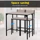 Carbon Loft Padrad Industrial Counter Height 3-piece Dining Set - Thumbnail 7
