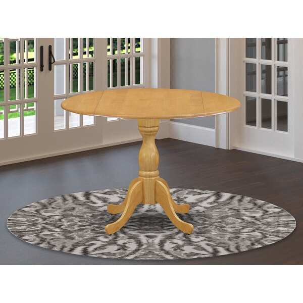 East West Furniture Modern Round Small Pedestal Dining Table (Finish Option)