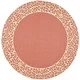 preview thumbnail 20 of 106, SAFAVIEH Courtyard Caryl Indoor/ Outdoor Waterproof Backyard Patio Rug 5'3" x 5'3" Round - Red/Natural