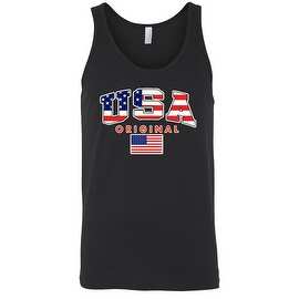 Men's USA Flag Tank Top Original American Pride Stars & Stripes Gym Patriotic
