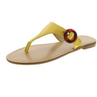Nine West Womens Fanciful Buckle Thong Sandals