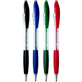 BIC Atlantis Retractable Ballpoint Pen, Medium Tip, Assorted Color, Pack of 4