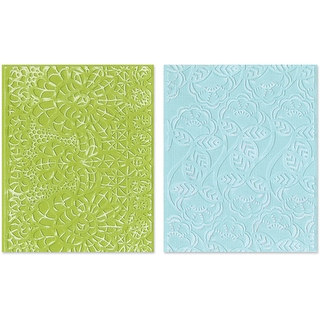Sizzix Textured Impressions A2 Embossing Folders 2/Pkg-Bohemian Lace