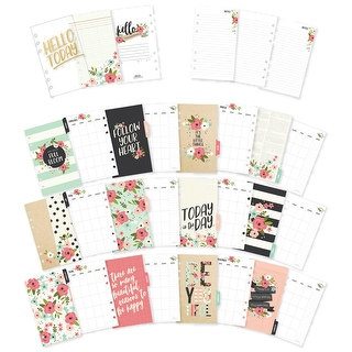 Carpe Diem Bloom Double-Sided Personal Planner Inserts-Month - monthly, undated