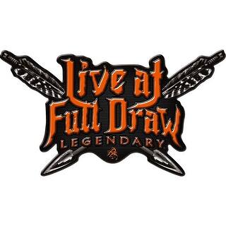 Legendary Whitetails Live at Full Draw Window Decal - Orange
